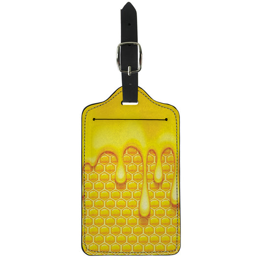 Sweet Honey Bee Hive Print Luggage Tag