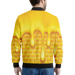 Sweet Honey Bee Hive Print Men's Bomber Jacket