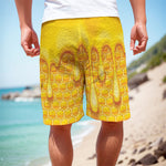 Sweet Honey Bee Hive Print Men's Cargo Shorts