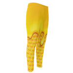 Sweet Honey Bee Hive Print Men's Compression Pants