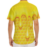 Sweet Honey Bee Hive Print Men's Deep V-Neck Shirt