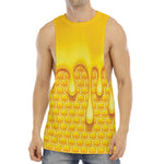 Sweet Honey Bee Hive Print Men's Muscle Tank Top