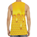 Sweet Honey Bee Hive Print Men's Muscle Tank Top