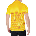 Sweet Honey Bee Hive Print Men's Shirt