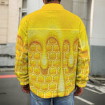 Sweet Honey Bee Hive Print Men's Shirt Jacket