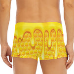 Sweet Honey Bee Hive Print Men's Short Boxer Briefs