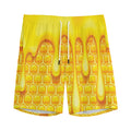 Sweet Honey Bee Hive Print Men's Athletic Shorts