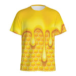 Sweet Honey Bee Hive Print Men's Sports T-Shirt