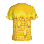 Sweet Honey Bee Hive Print Men's Sports T-Shirt