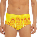 Sweet Honey Bee Hive Print Men's Triangle Swim Briefs