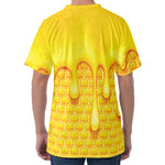 Sweet Honey Bee Hive Print Men's Velvet T-Shirt