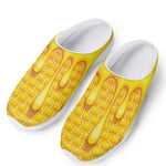 Sweet Honey Bee Hive Print Mesh Casual Shoes