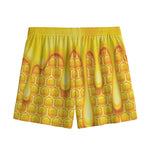 Sweet Honey Bee Hive Print Mesh Shorts