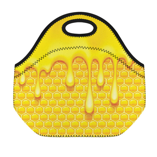 Sweet Honey Bee Hive Print Neoprene Lunch Bag