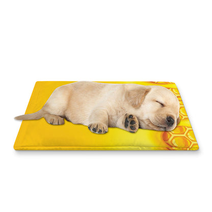Sweet Honey Bee Hive Print Pet Cooling Mat Cover