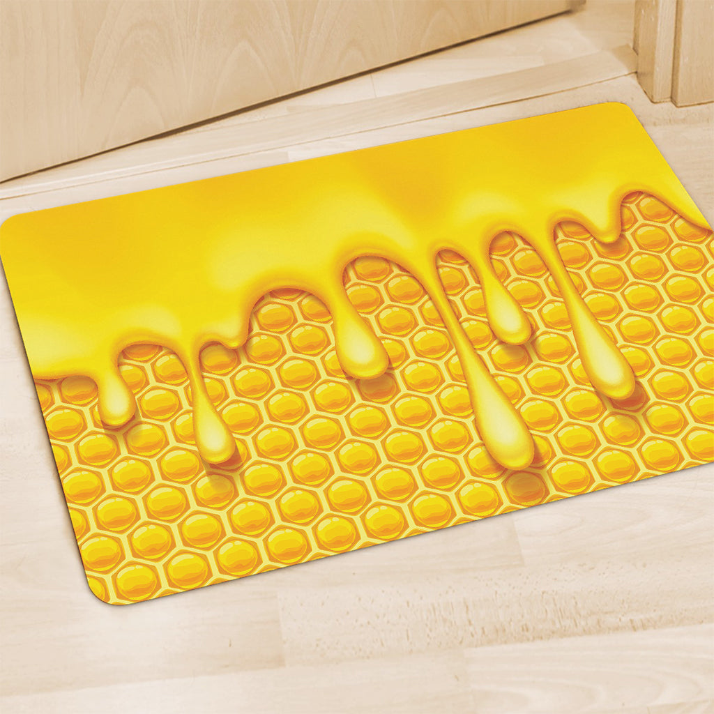 Sweet Honey Bee Hive Print Polyester Doormat