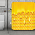 Sweet Honey Bee Hive Print Polyester Shower Curtain