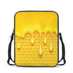 Sweet Honey Bee Hive Print Rectangular Crossbody Bag