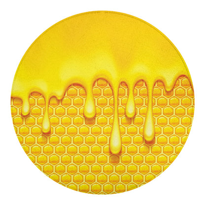 Sweet Honey Bee Hive Print Round Blanket
