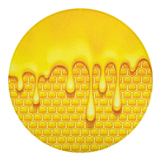 Sweet Honey Bee Hive Print Round Blanket
