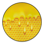 Sweet Honey Bee Hive Print Round Floor Mat