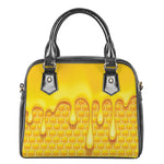 Sweet Honey Bee Hive Print Shoulder Handbag