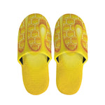 Sweet Honey Bee Hive Print Slippers