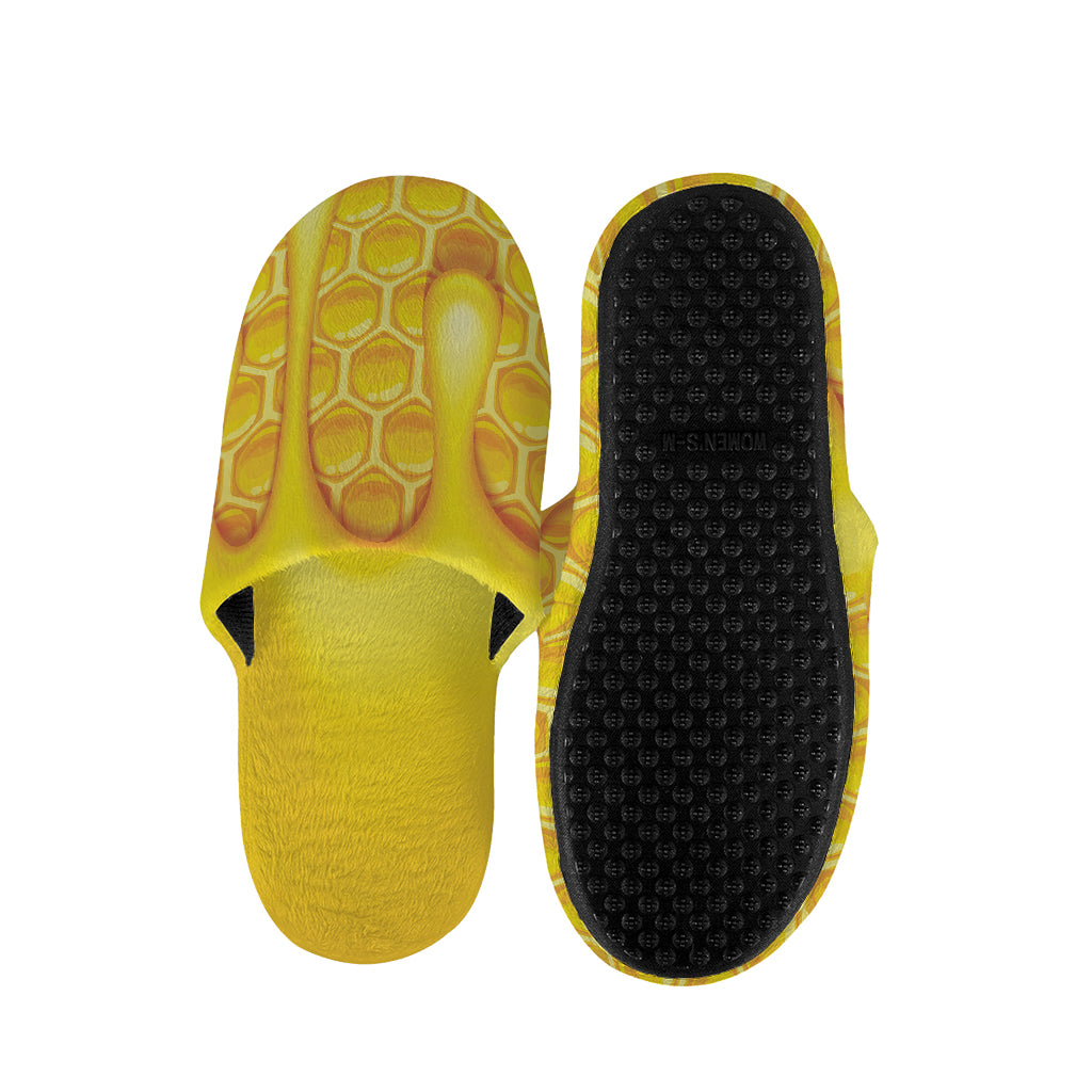 Sweet Honey Bee Hive Print Slippers