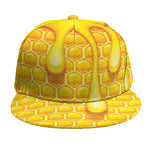 Sweet Honey Bee Hive Print Snapback Cap