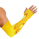 Sweet Honey Bee Hive Print Sun Protection Arm Sleeves