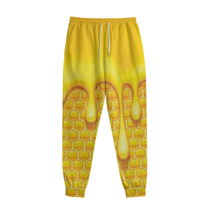 Sweet Honey Bee Hive Print Sweatpants
