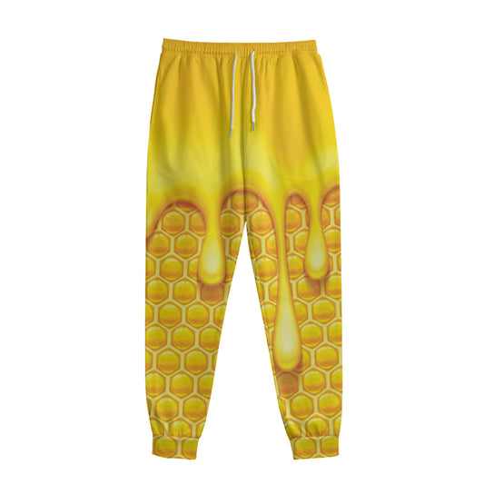 Sweet Honey Bee Hive Print Sweatpants