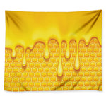 Sweet Honey Bee Hive Print Tapestry
