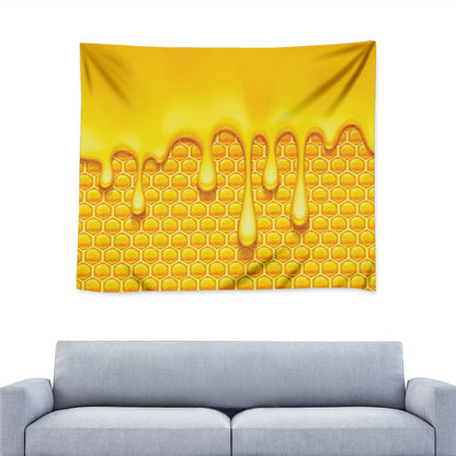 Sweet Honey Bee Hive Print Tapestry