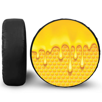 Sweet Honey Bee Hive Print Tire Cover
