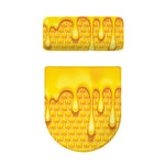 Sweet Honey Bee Hive Print Toilet Lid And Tank Cover Set