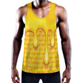 Sweet Honey Bee Hive Print Men's Workout Tank Top