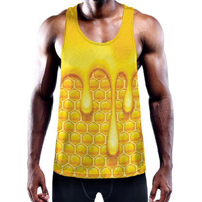 Sweet Honey Bee Hive Print Training Tank Top