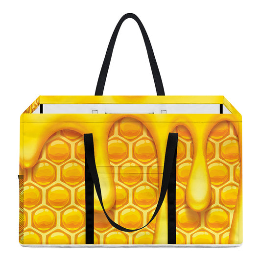 Sweet Honey Bee Hive Print Utility Tote Bag