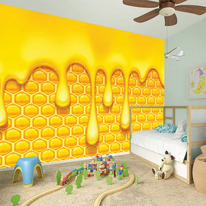 Sweet Honey Bee Hive Print Wall Sticker