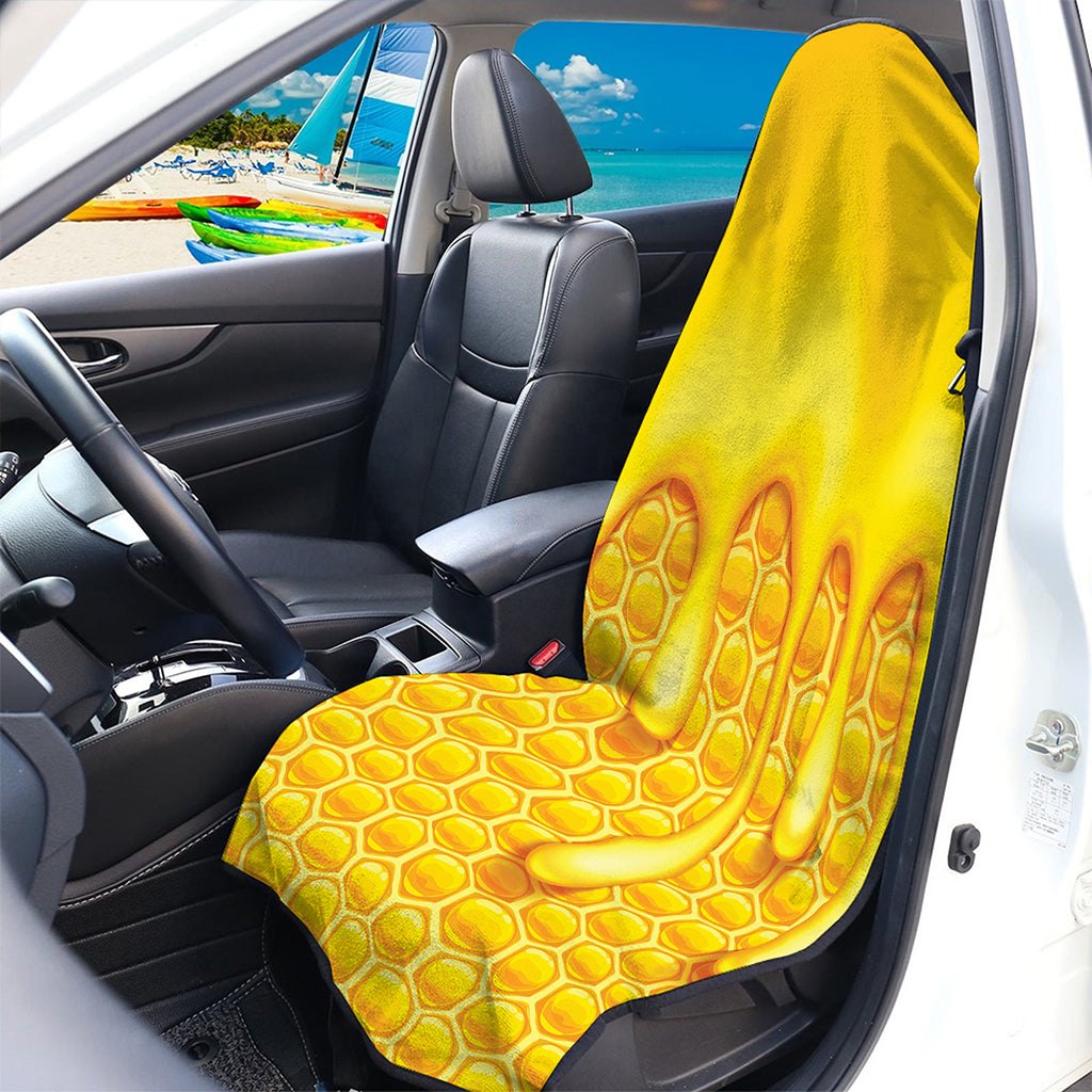 Sweet Honey Bee Hive Print Waterproof Car Seat Cover