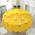 Sweet Honey Bee Hive Print Waterproof Round Tablecloth