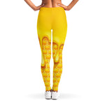 Sweet Honey Bee Hive Print Women's Leggings