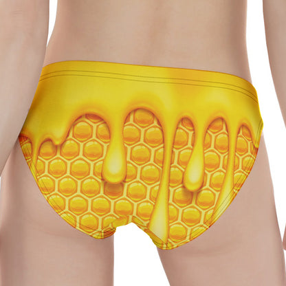 Sweet Honey Bee Hive Print Women's Panties