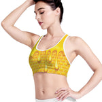 Sweet Honey Bee Hive Print Women's Sports Bra