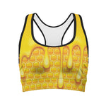 Sweet Honey Bee Hive Print Women's Sports Bra