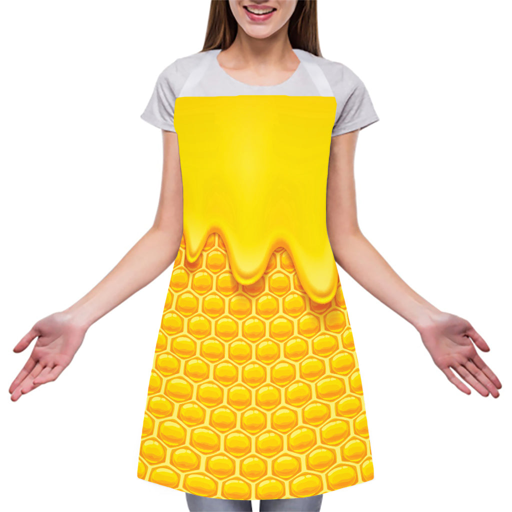 Sweet Honey Honeycomb Print Adjustable Apron