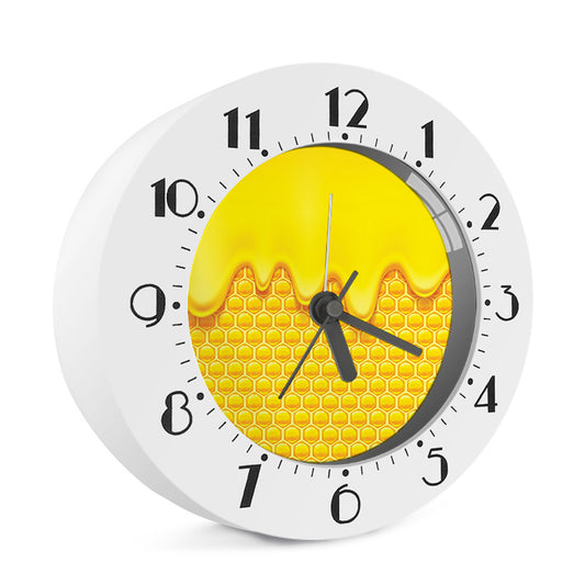 Sweet Honey Honeycomb Print Alarm Clock
