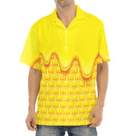 Sweet Honey Honeycomb Print Aloha Shirt