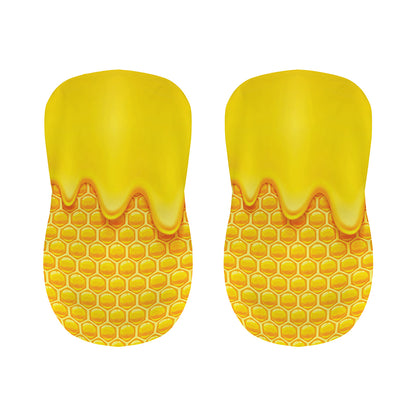 Sweet Honey Honeycomb Print Bar Stool Covers